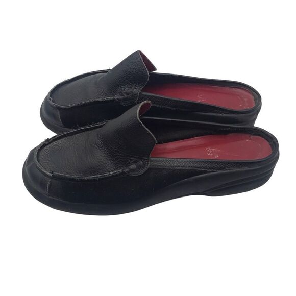 Sergio Zelcer Black Leather Slides Size 10 - Picture 3 of 8